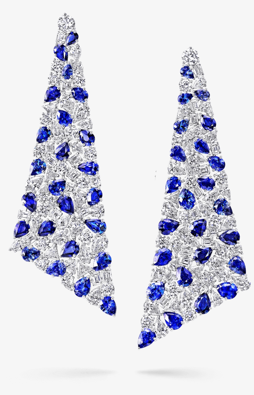 Graff High Jewellery Sapphire And Diamond Triangle - Sapphire, transparent png download