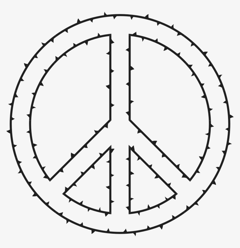 Peace Sign Of Thorns - Shaka Good Vibes Only, transparent png download