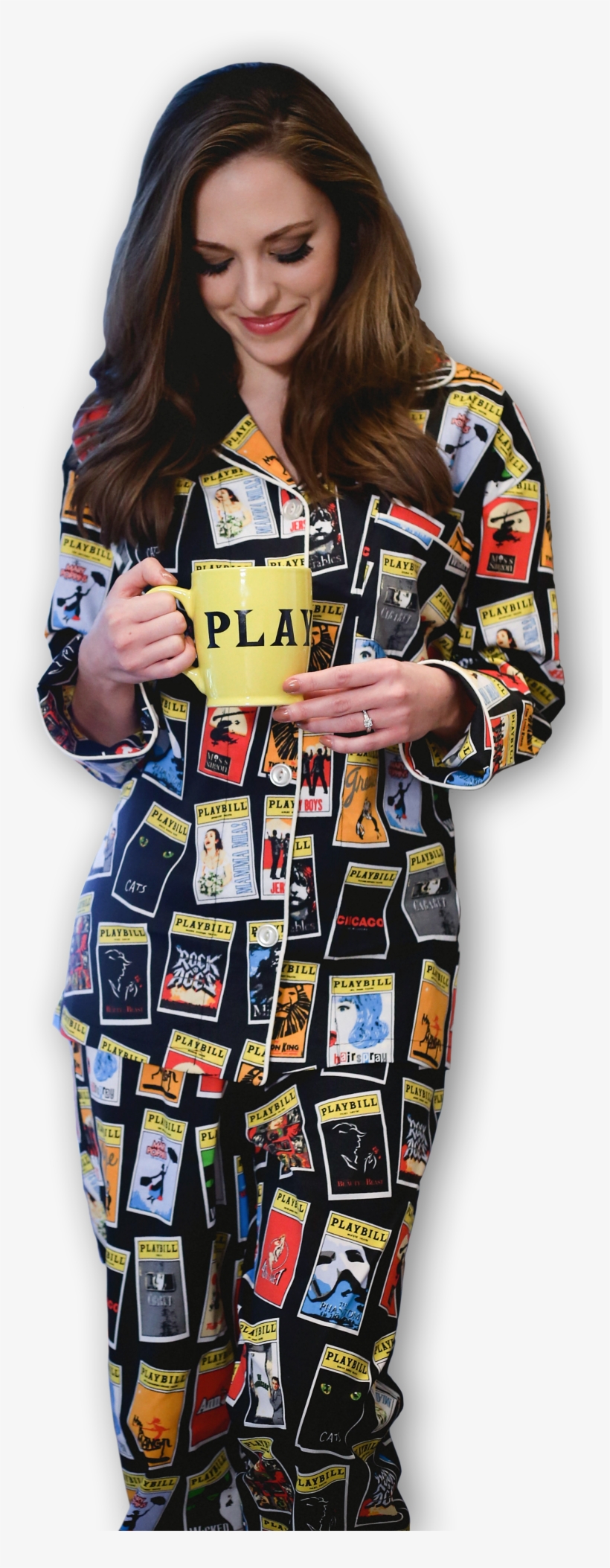 The Black Playbill Pajamas For Women - Playbill Pajamas, transparent png download