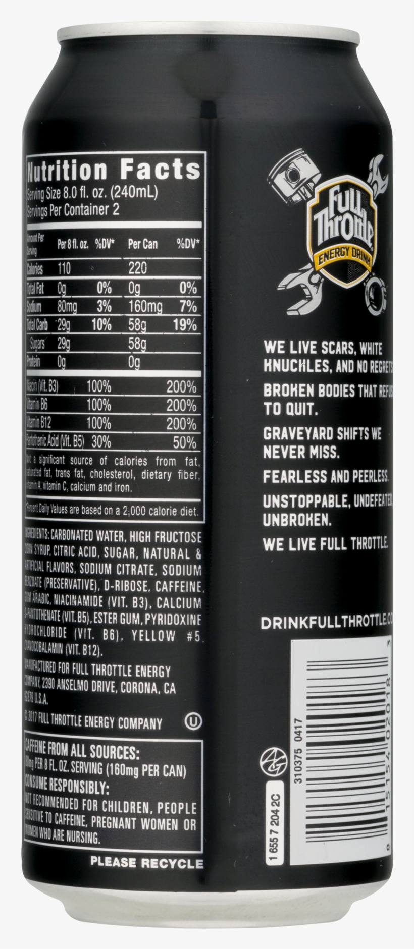 Full Throttle Energy Drink Png, transparent png download