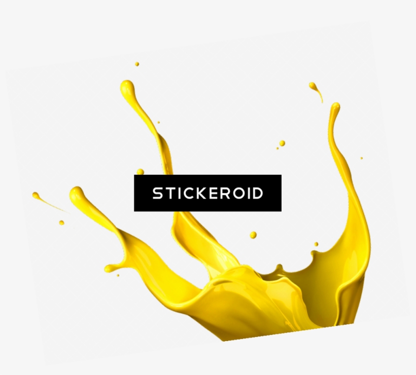Yellow Paint Splatter - Paint Splash, transparent png download