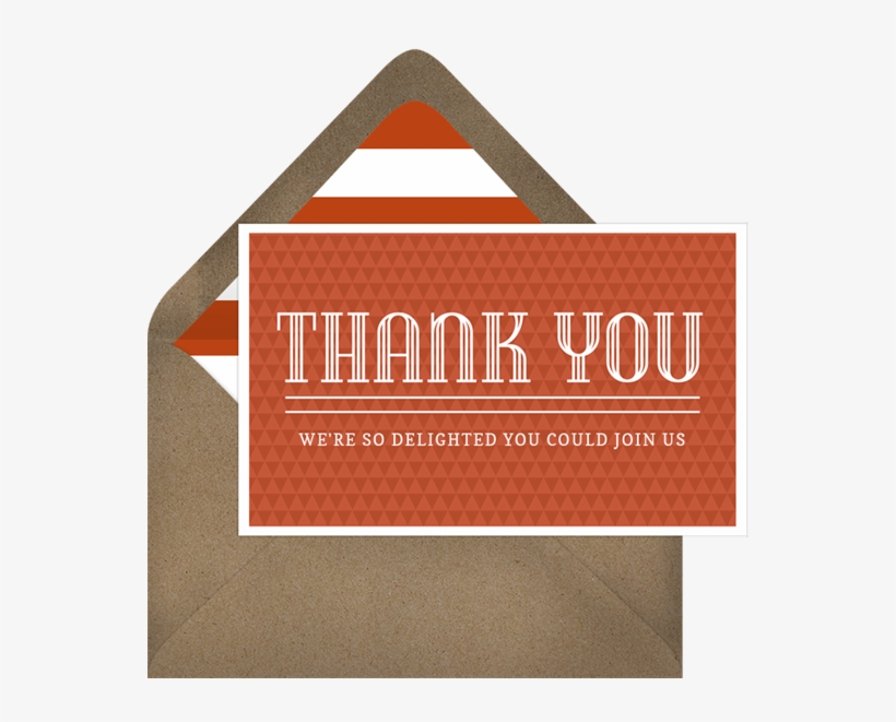 Deco Geo Thank You Note - Triangle, transparent png download