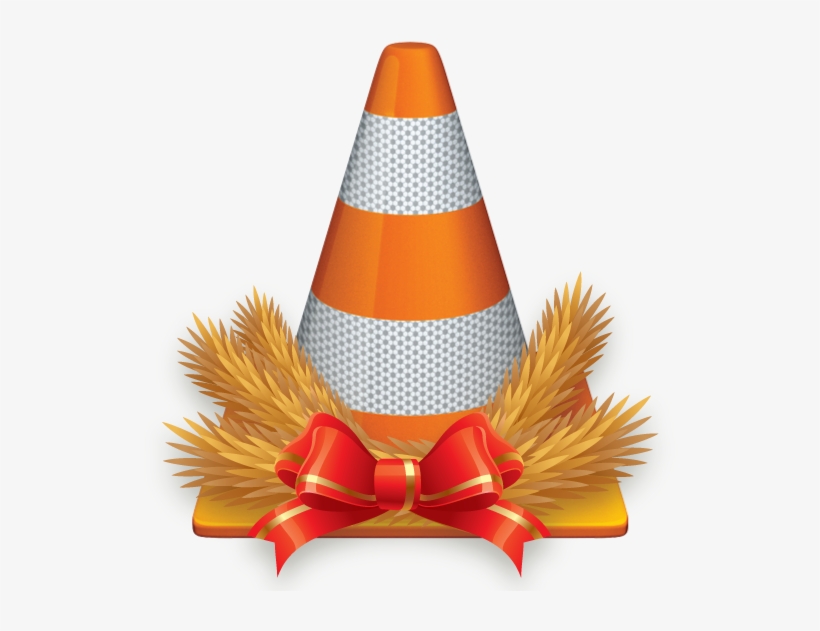 Cone With Floral Christmas Arrangement - Vlc Media Player Free Download, transparent png download