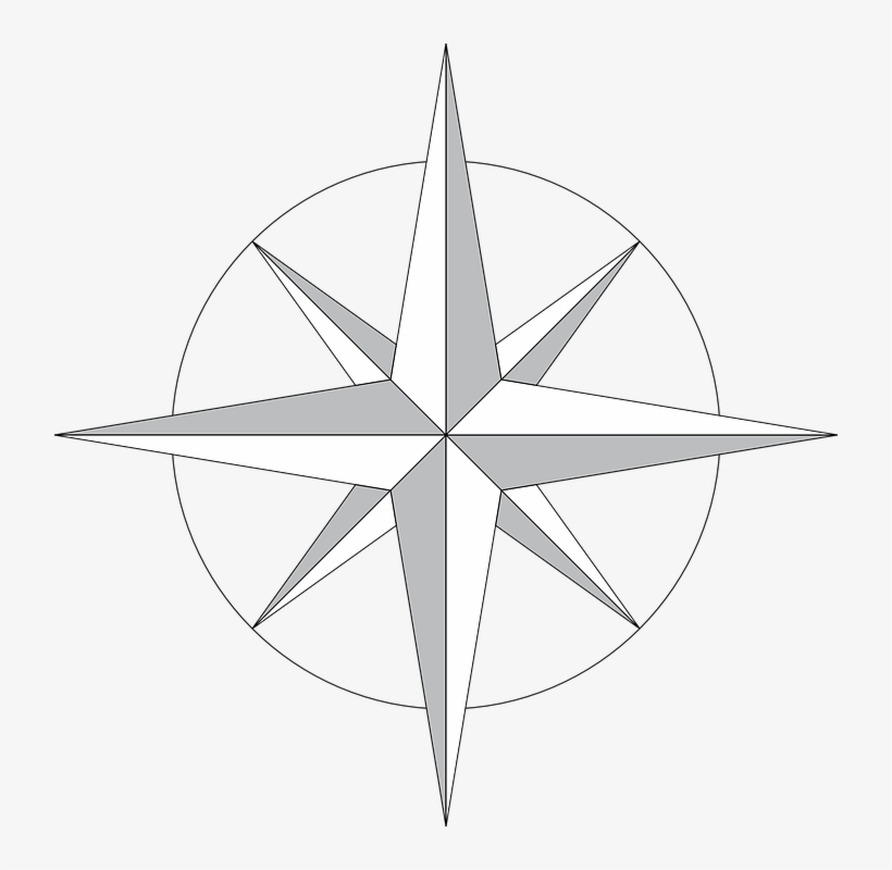 Compass Line Art 17, Buy Clip Art - Geografia Classe Terza Elementare Schede Didattiche, transparent png download