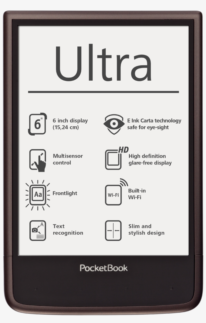 Pocketbook Ultra Feel The Unique Combination Of A Sophisticated - Pocketbook 650 Ultra White E-book Reader, transparent png download