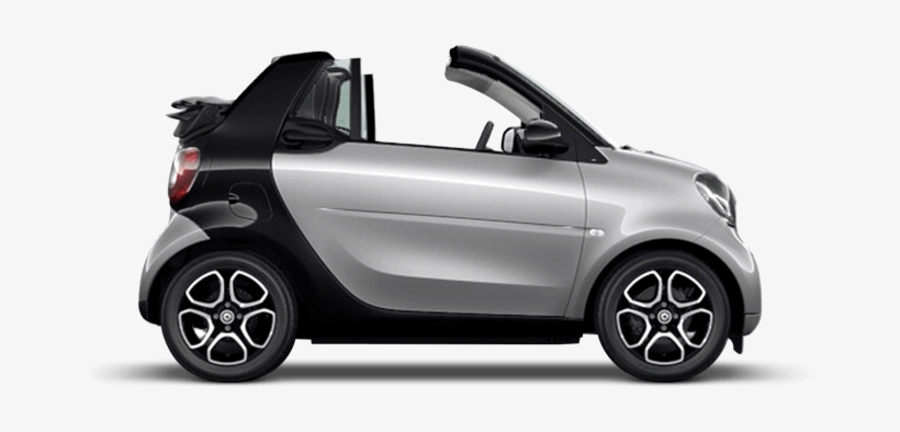 Black Cool Silver - Smart Fortwo Convertible White With Orange Uk, transparent png download