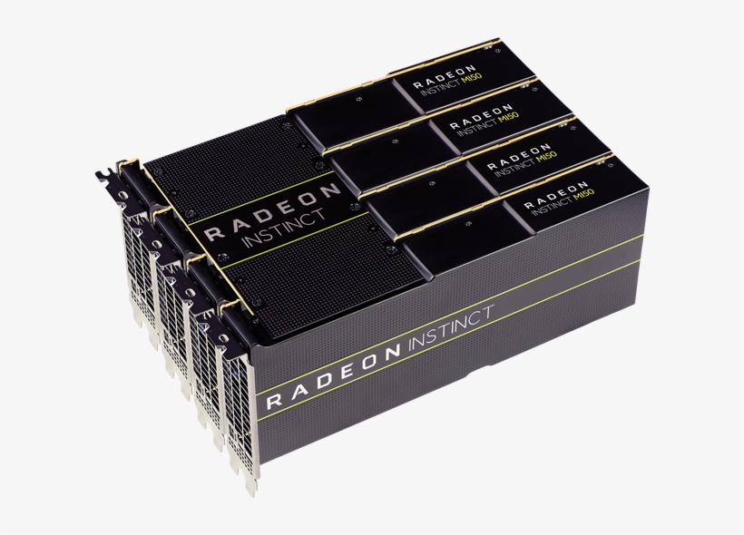 Four Radeon Instinct Mi50 Cards In An Infinity Fabric - Radeon Instinct Mi60, transparent png download