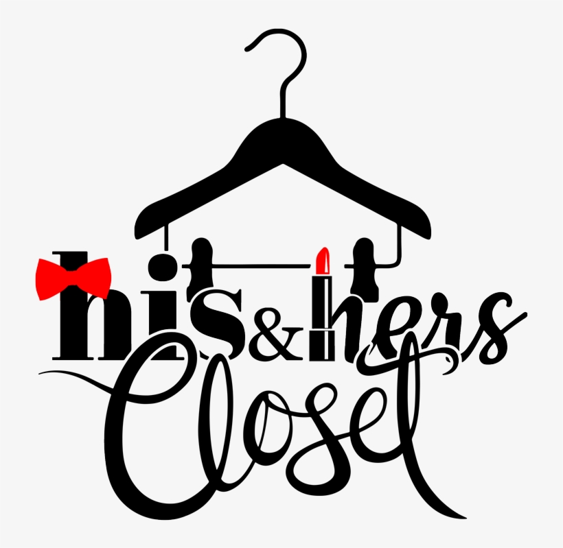 His & Hers Closet Logo Clothes Hanger Transparent PNG 820x820