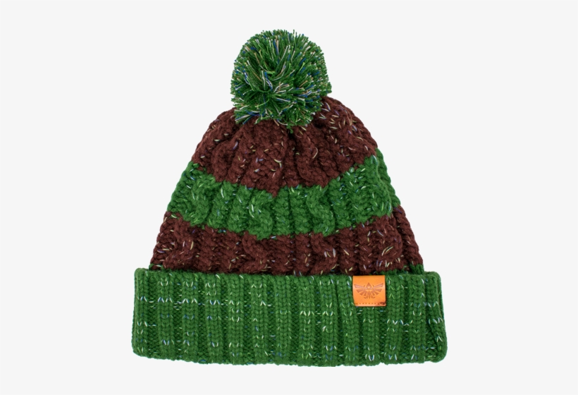 Mi - Knit Cap - Zelda - Green Brown Stripes - Front - The Legend Of Zelda, transparent png download