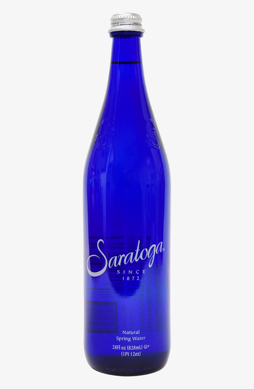 Saratoga Non-sparkling Water Blue Glass - Saratoga Natural Spring Water - 28 Fl Oz Bottle, transparent png download