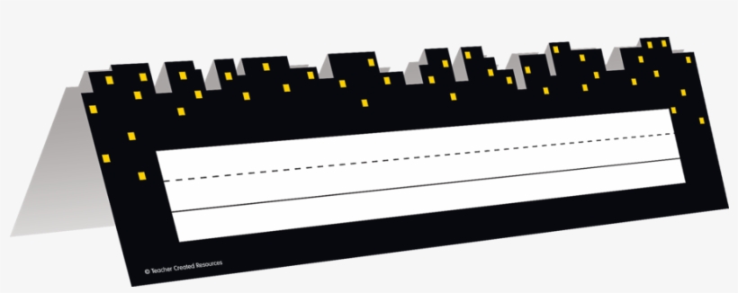 Tcr5827 Superhero Cityscape Tented Name Plates Image - Teacher Created Resources Name Plates, transparent png download