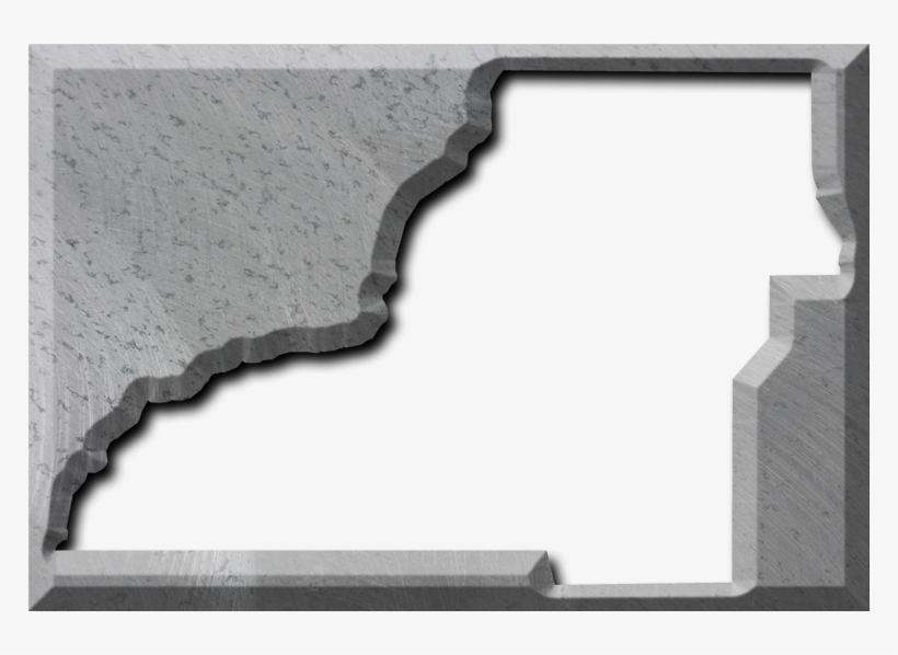 A Map Of Leon With The Map Area Carved Out Of A Rough - Arch, transparent png download