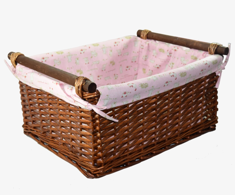 Baby Girl Wicker Basket - Storage Basket, transparent png download