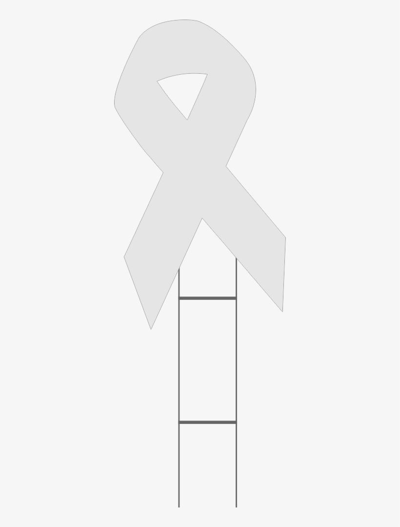 Cancer Ribbon Yard Sign Blank Free Shipping - Siding, transparent png download