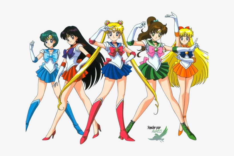 Sailor Moon Clipart Transparent Background - All The Sailor Moon Scouts, transparent png download