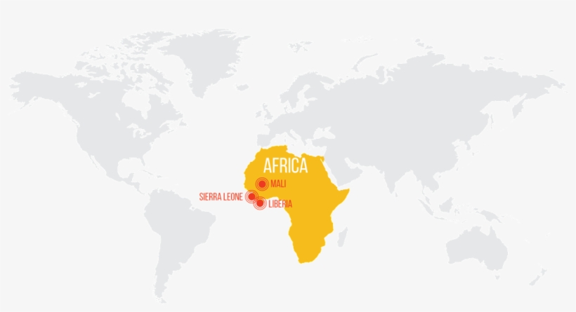 Africa Began In 2014 Is The Largest In History - World Map, transparent png download