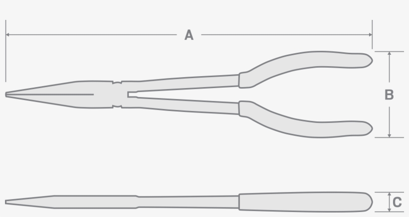 11 Inch Long Reach Duckbill Pliers - Spoon, transparent png download