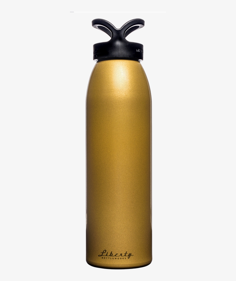 Water Bottle Aluminum Gold, transparent png download