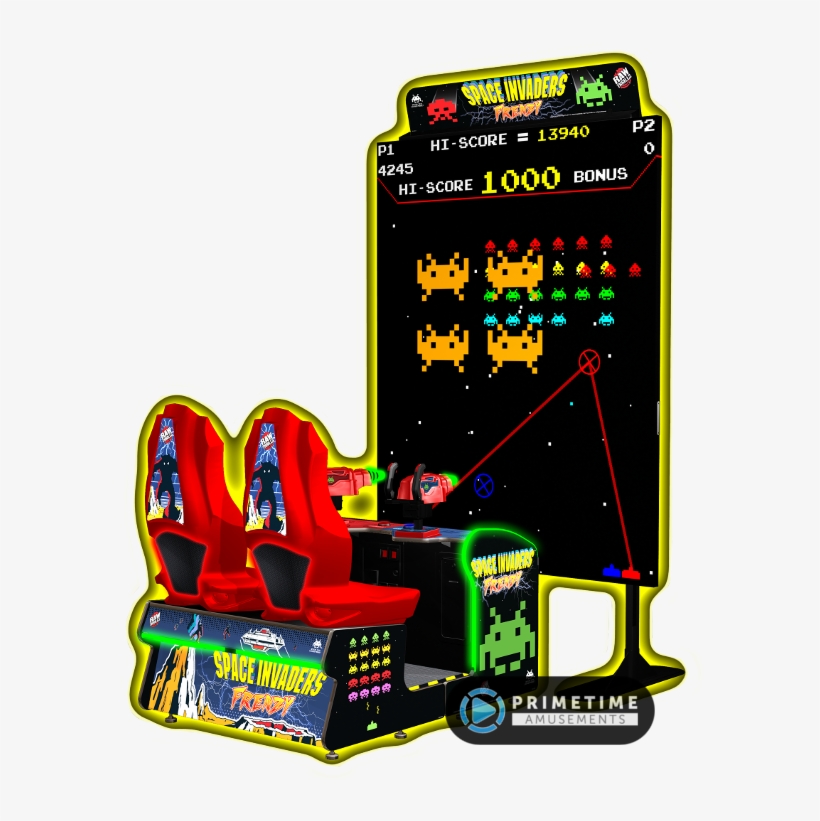 Space Invaders Frenzy By Raw Thrills - Space Invader Arcade Machine, transparent png download
