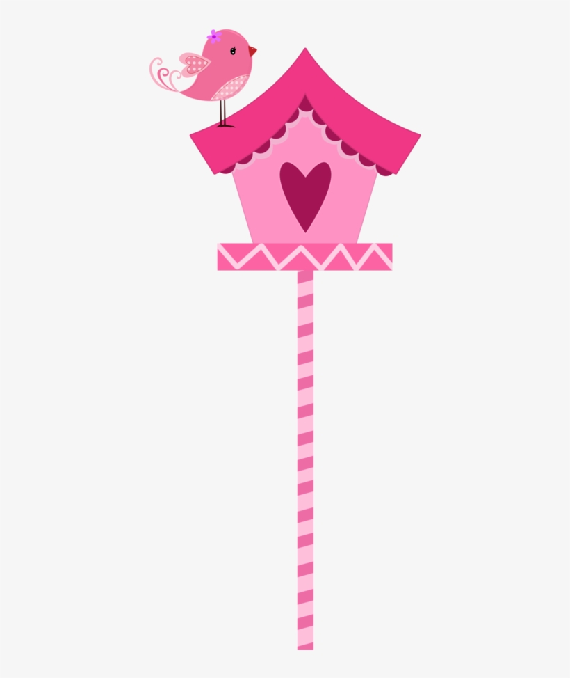 Clipart De Pajaritos Rosa Enamorados - Casinha Jardim Encantado Png, transparent png download