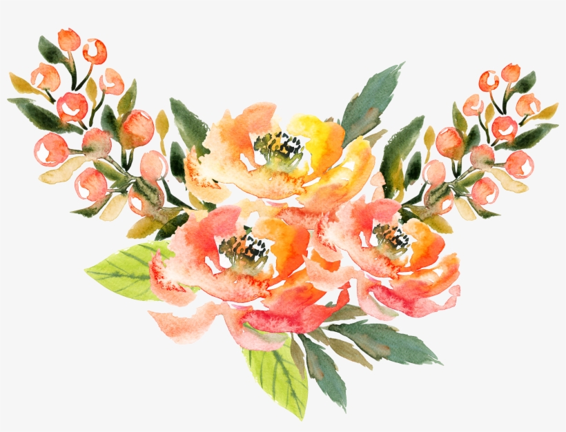 0℃素材41 Flower Patterns, Pattern Flower, Orange Flowers, - 5'x7'area Rug, transparent png download