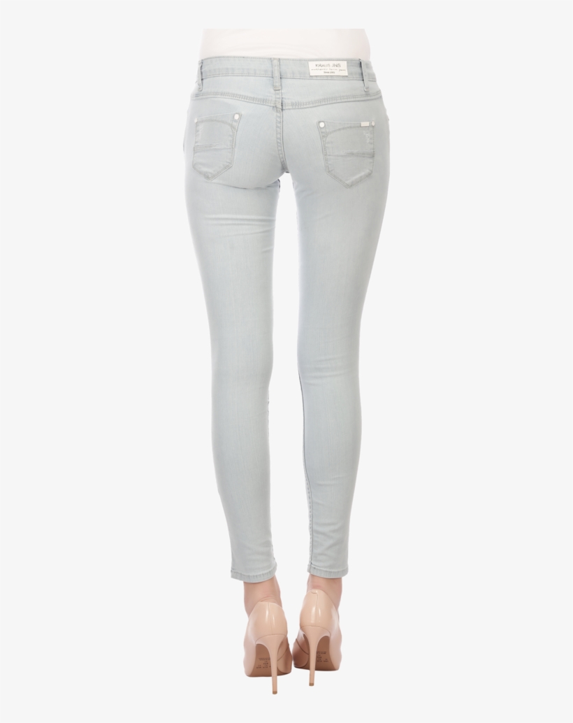 Women Ripped Denims - Pocket, transparent png download