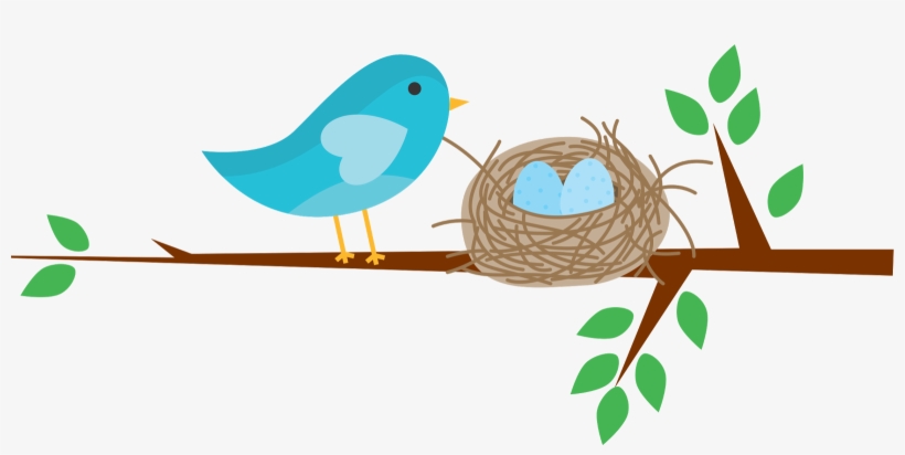 Andrea Cabrera Pajaritos En Ramas Vector Art Wallpaper - Pajarito En Rama Dibujo, transparent png download