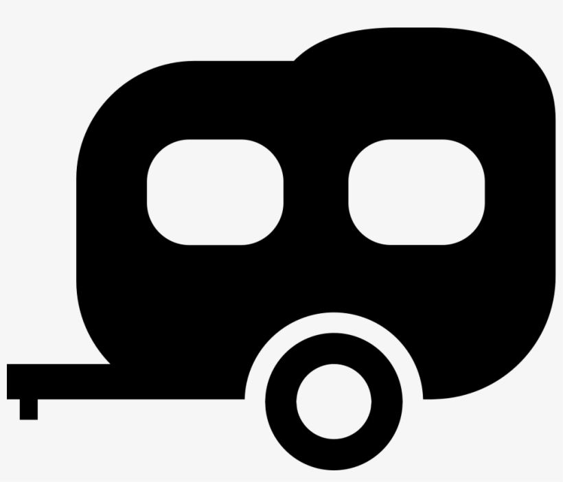 Png File - Black And White Caravan Cartoon, transparent png download