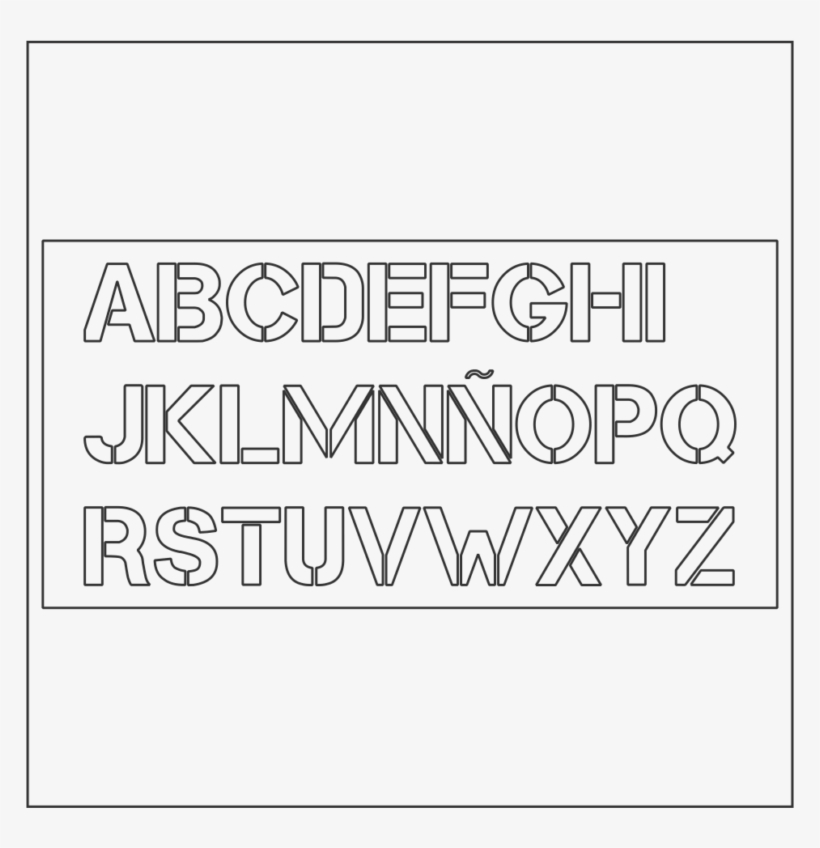 Abecedario Stencil - Product, transparent png download