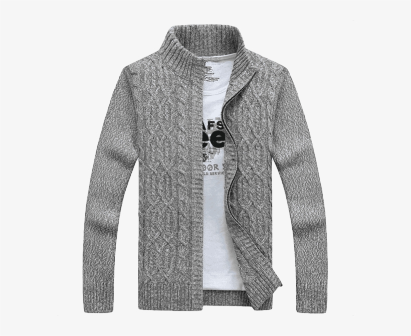 Cardigan Sweater - Heren Vesten Met Rits, transparent png download