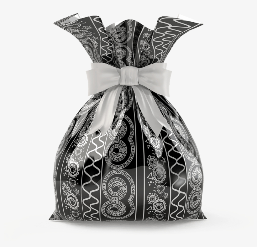 Sacos De Presente Arabesco Negro - Bag, transparent png download