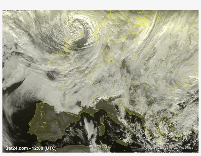 Satellite Weather Greece Weather Forecast Rainfall - Europa, transparent png download