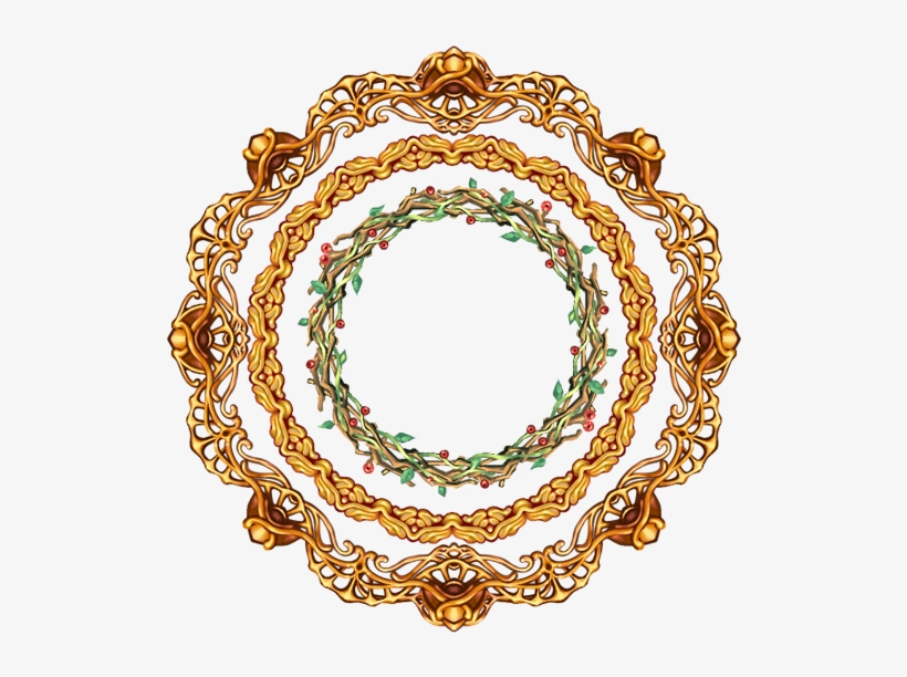 Gold Wreath Png - Flowers, transparent png download