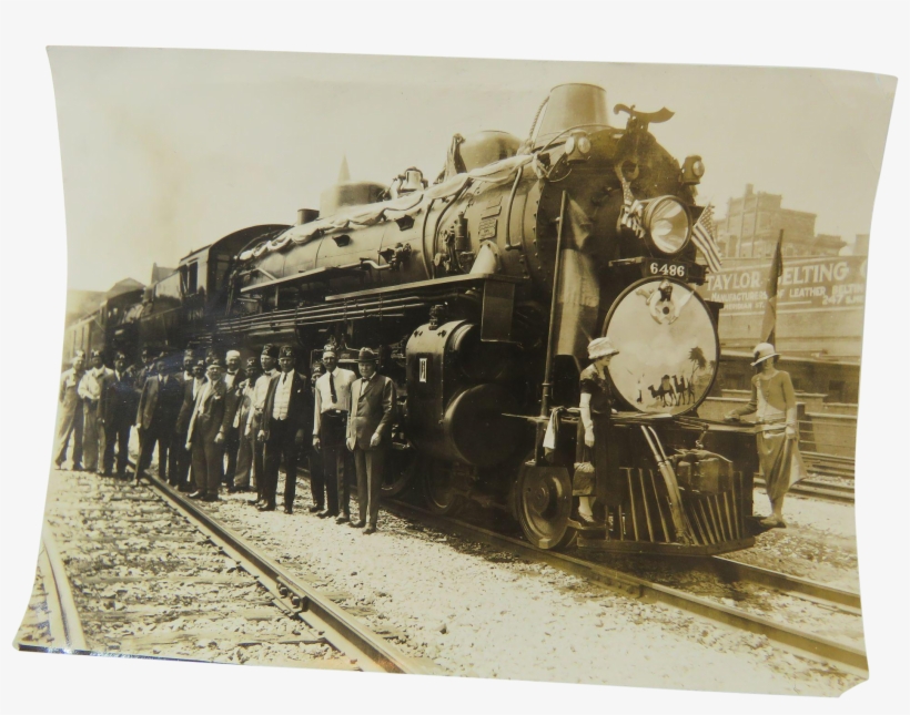 Photo Shriners Masons Steam Engine Train Ladies Cow - Train, transparent png download