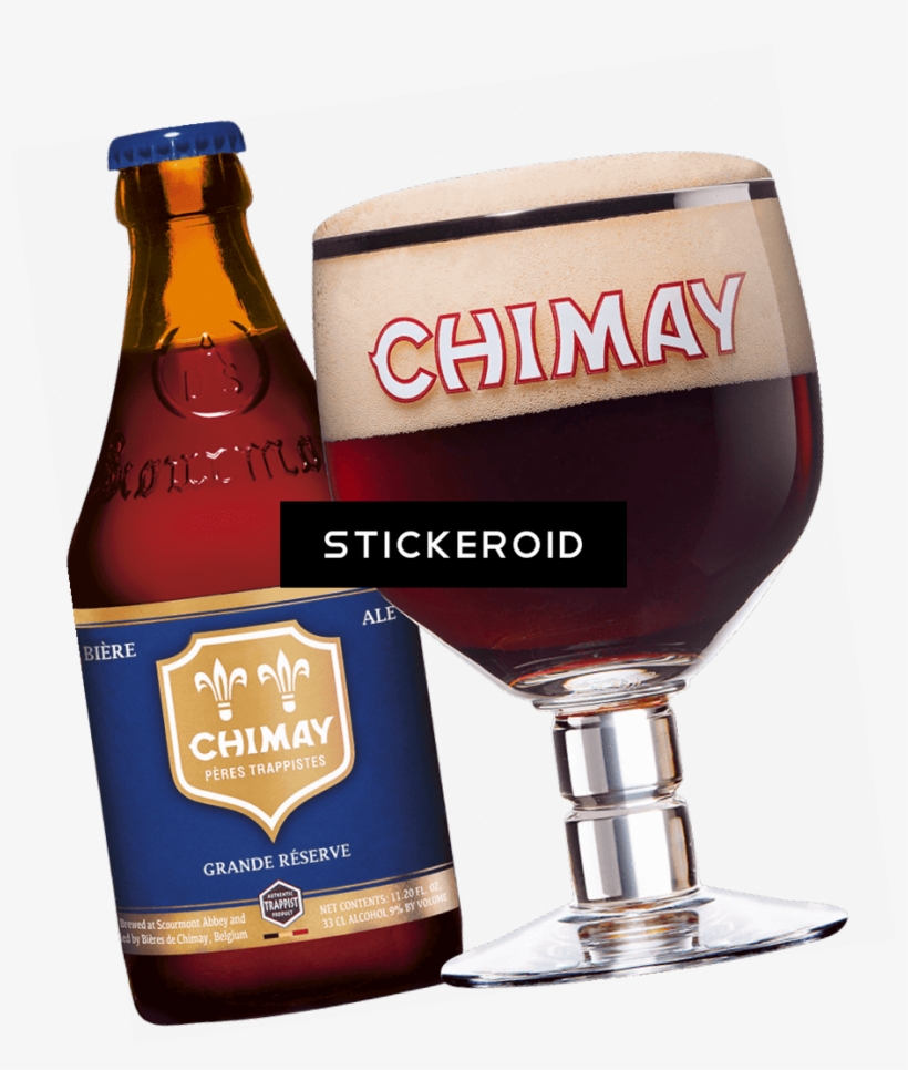 Chimay Grande Reмѓserve With Glass - Chimay Rouge Dubbel Beer, transparent png download