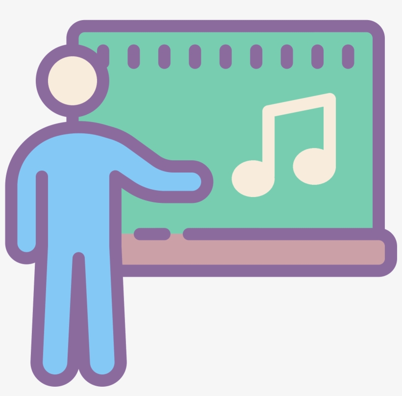 This Is A Teacher Standing In Front Of Their Blackboard - Teacher, transparent png download