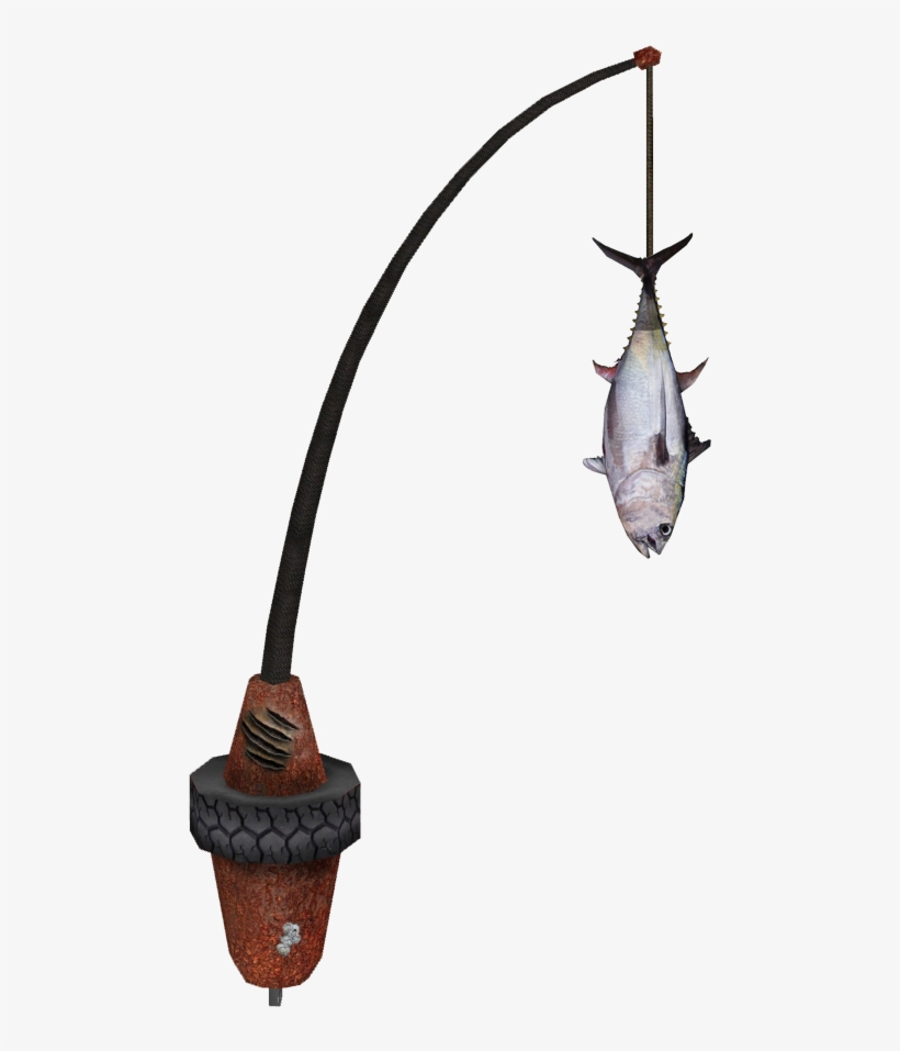 Very Large Rod Buoy With Yellowfin Tuna - Tuna, transparent png download