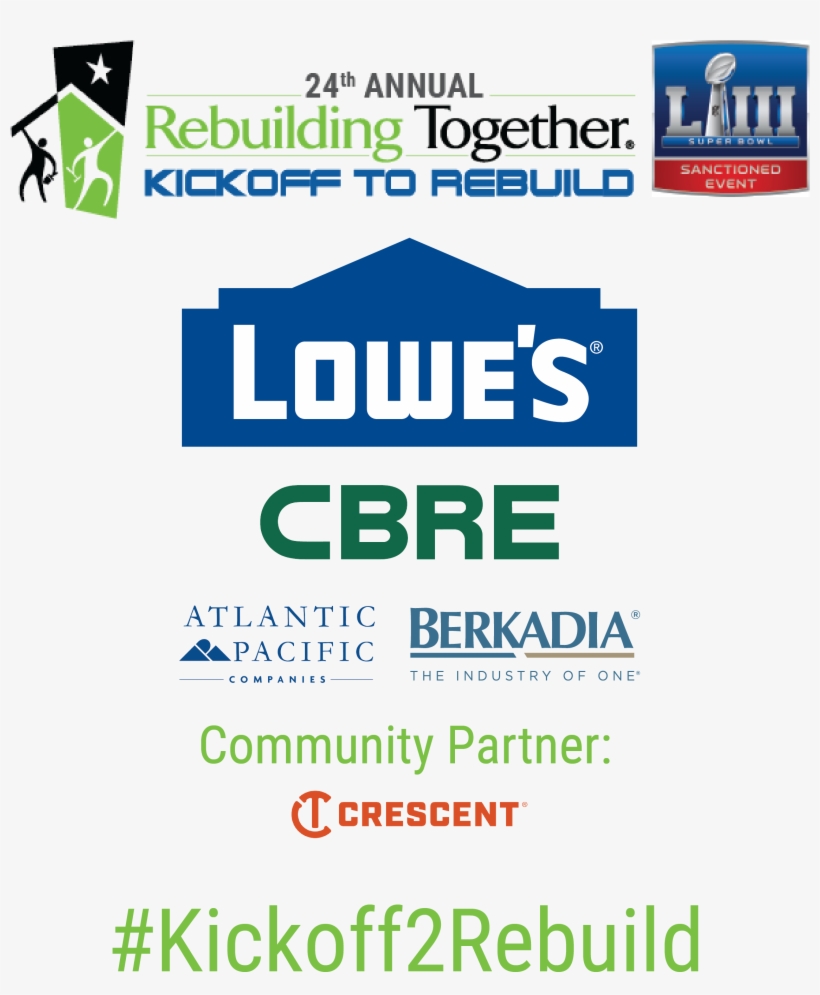 About Kickoff To Rebuild - Rebuilding Together, transparent png download