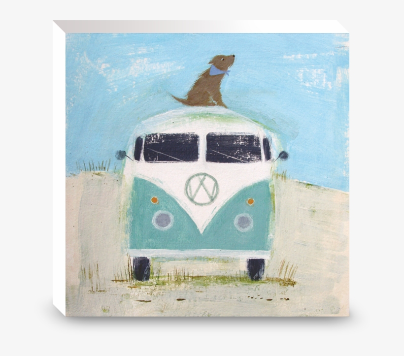 Top Of The World Vw Camper Van Art - Illustration Road Trip Vw Bus, transparent png download