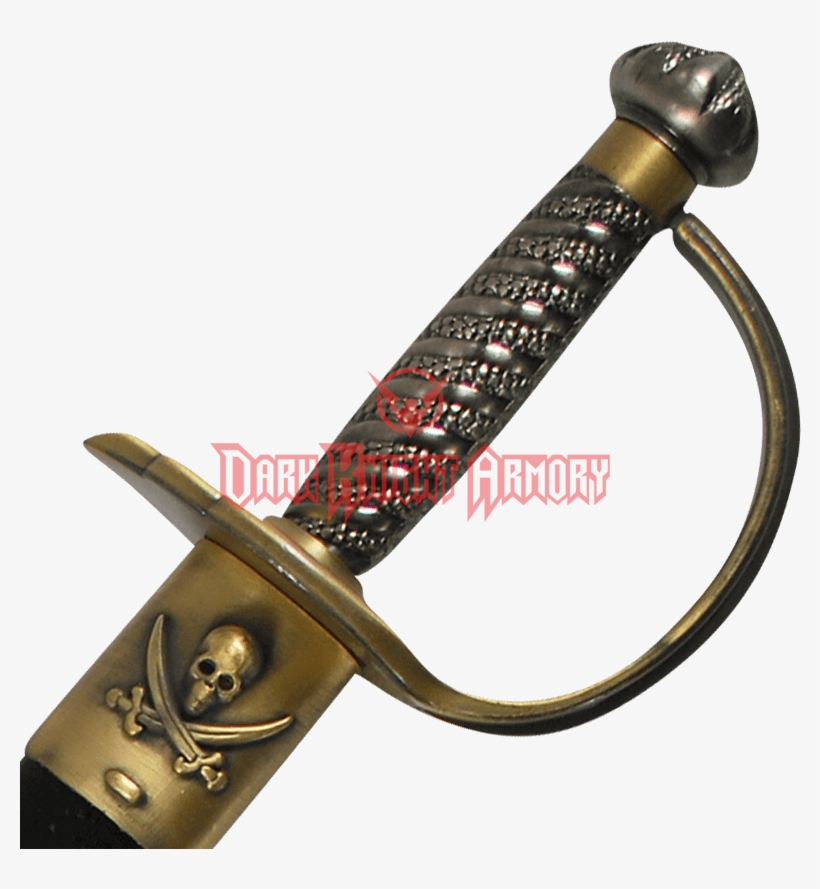 Brass Hilt Caribbean Pirate Sword - Pirate Sword Hilt, transparent png download