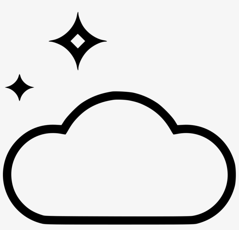 Cloud Stars Night - Scalable Vector Graphics, transparent png download