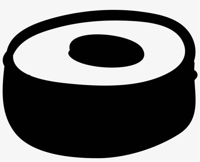 Sushi Roll - - Black And White Sushi Roll Clipart, transparent png download
