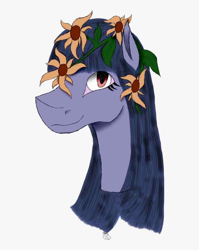 Lilithscure, Bust, Flower, Flower In Hair, Happy, Oc, - Cartoon, transparent png download