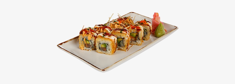 High Angle Picture Of Our Katsu Sushi Roll On A White - Chef Special Roll Wagamama, transparent png download