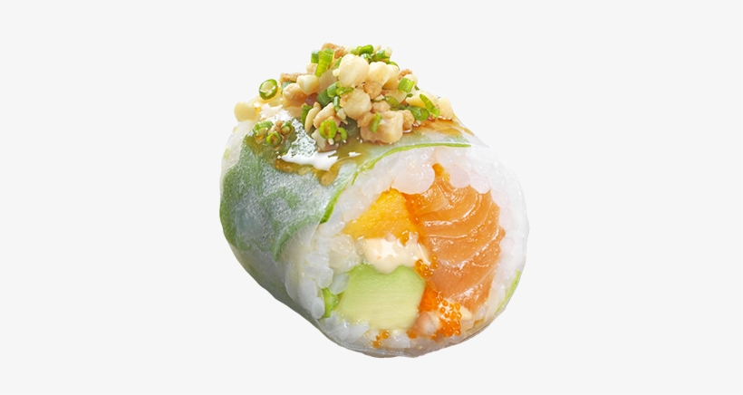 Spicy Salmon & Papaya Spring Roll - Salmon, transparent png download