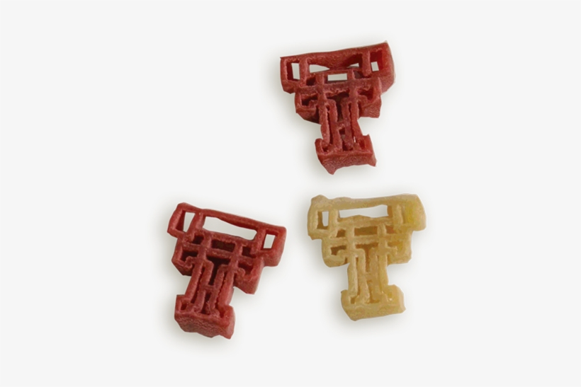 Texas Tech Tt Logo Pasta Shapes - Wood, transparent png download