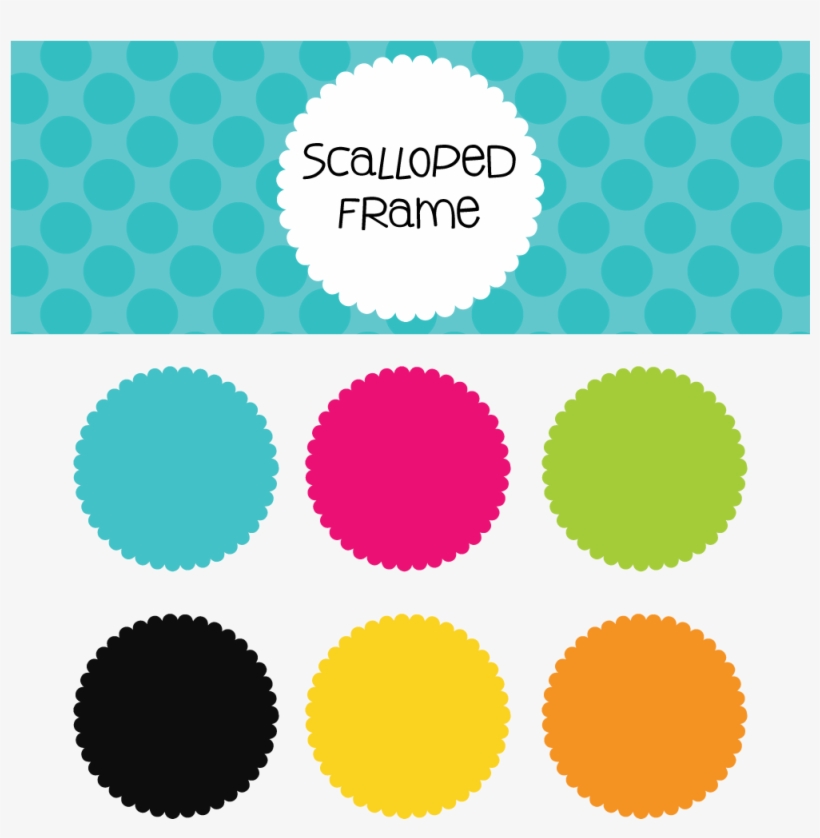 Clip Free, Silhouette Portrait, Frame Clipart, Hershey - Scalloped Frames, transparent png download