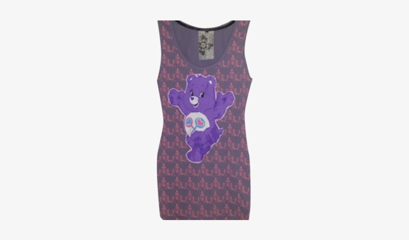 Pretty Disturbia Lilac Ant Dress Care Bear Applique - Active Tank, transparent png download