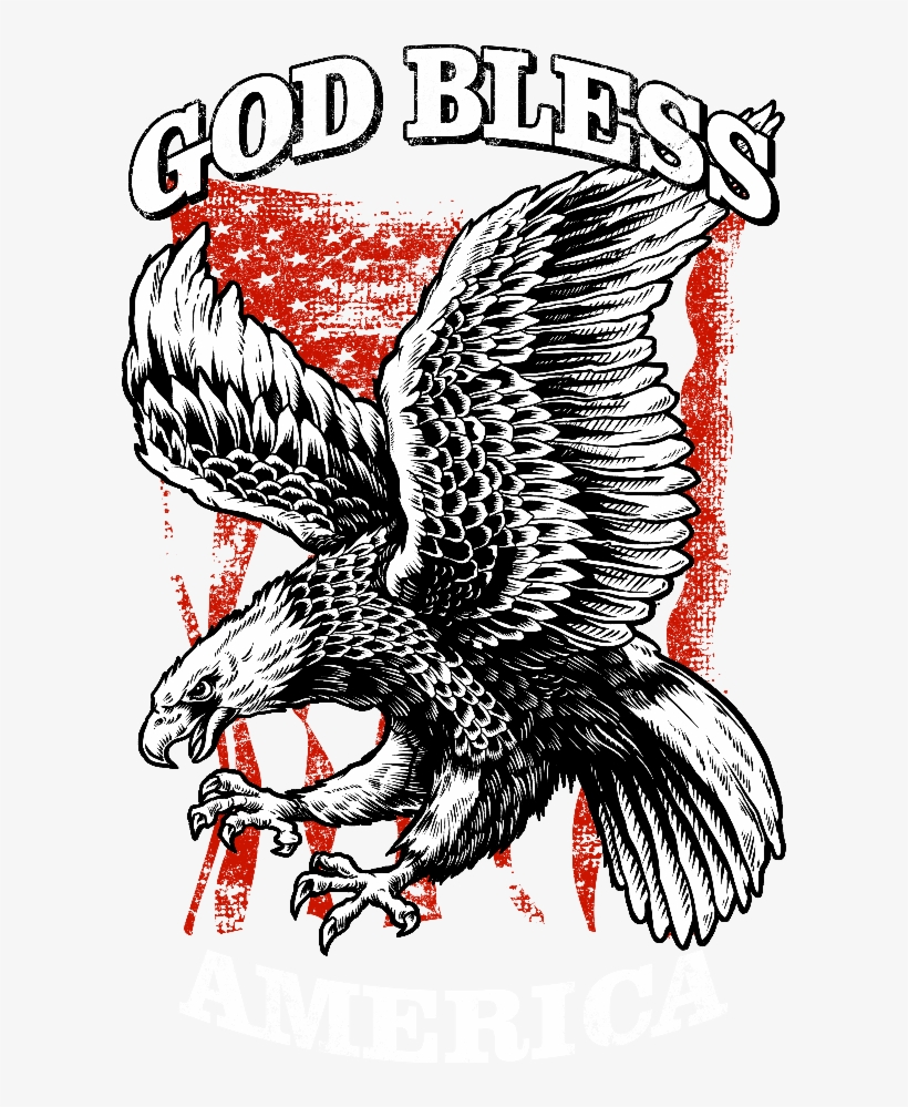 God Bless America - T-shirt, transparent png download