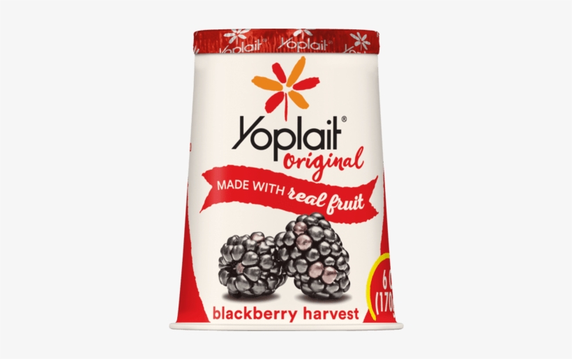 Blackberry Harves - Yoplait Peach Yogurt, transparent png download